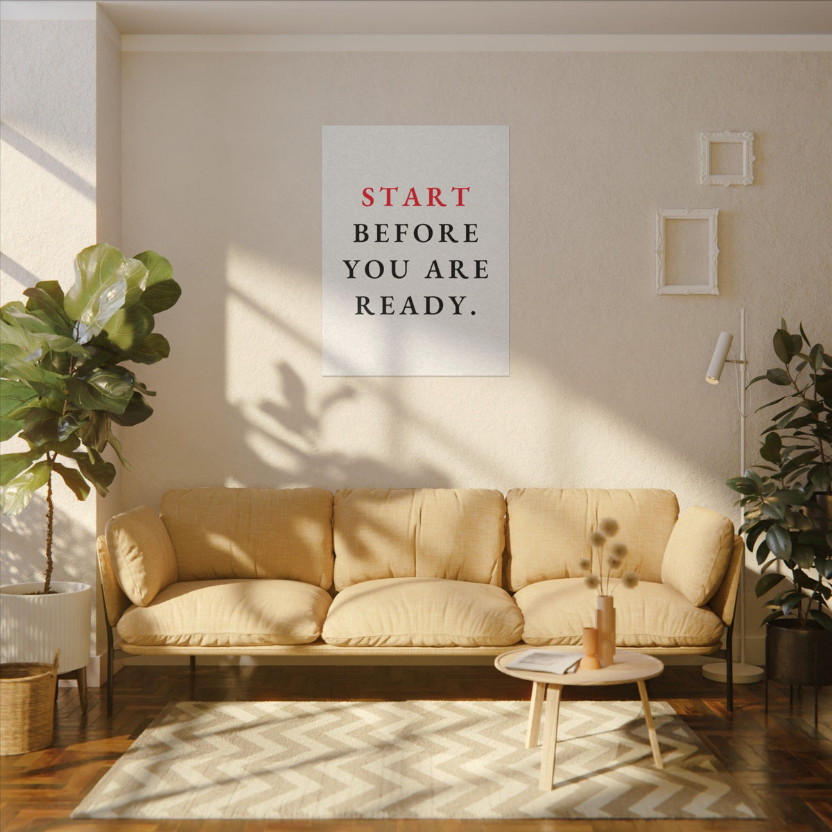 Start Before You Are Ready - Inspirational Quotes Wall Art For Office | Canvas