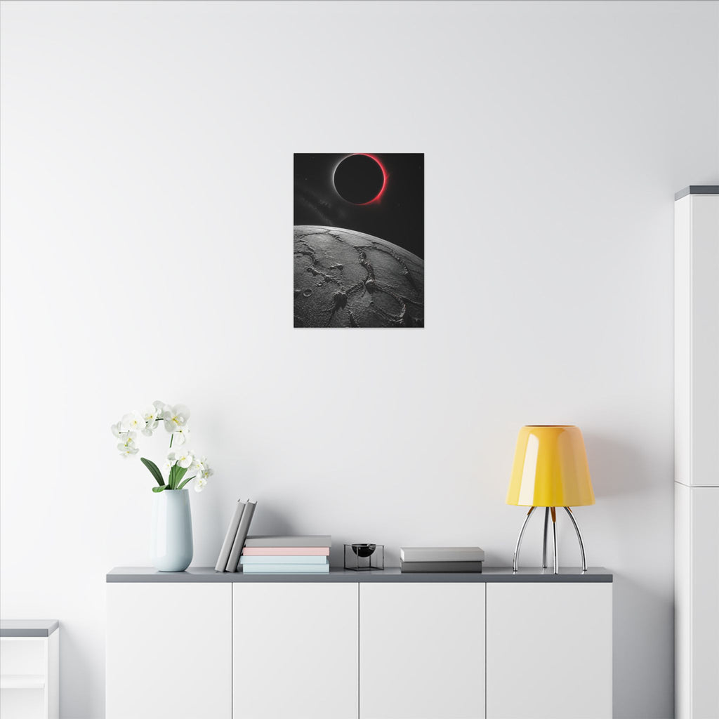 Red Eclipse - Moon Wall Art | Canvas