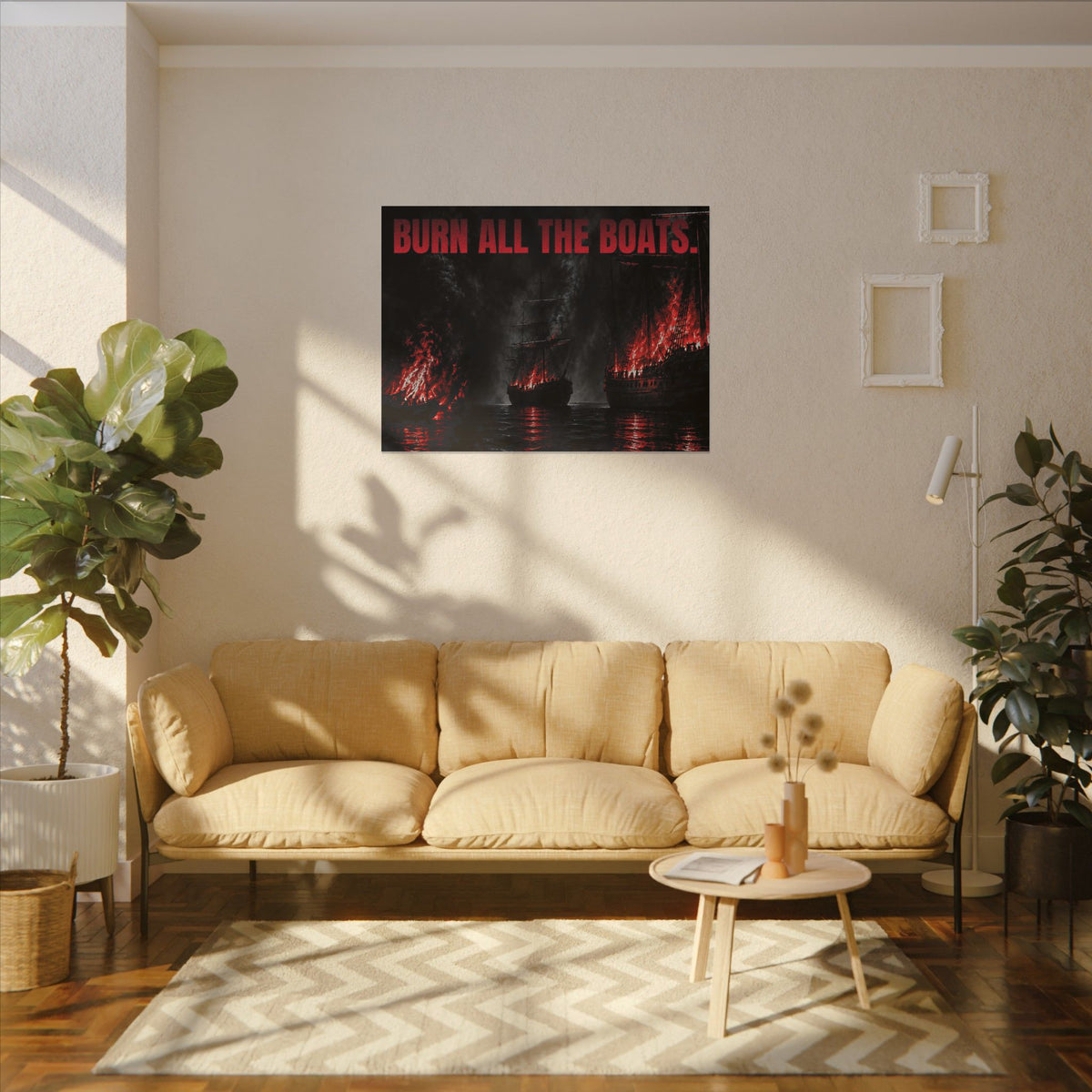 Burn All the Boats - Nautical Wall Art | Canvas (Landscape)