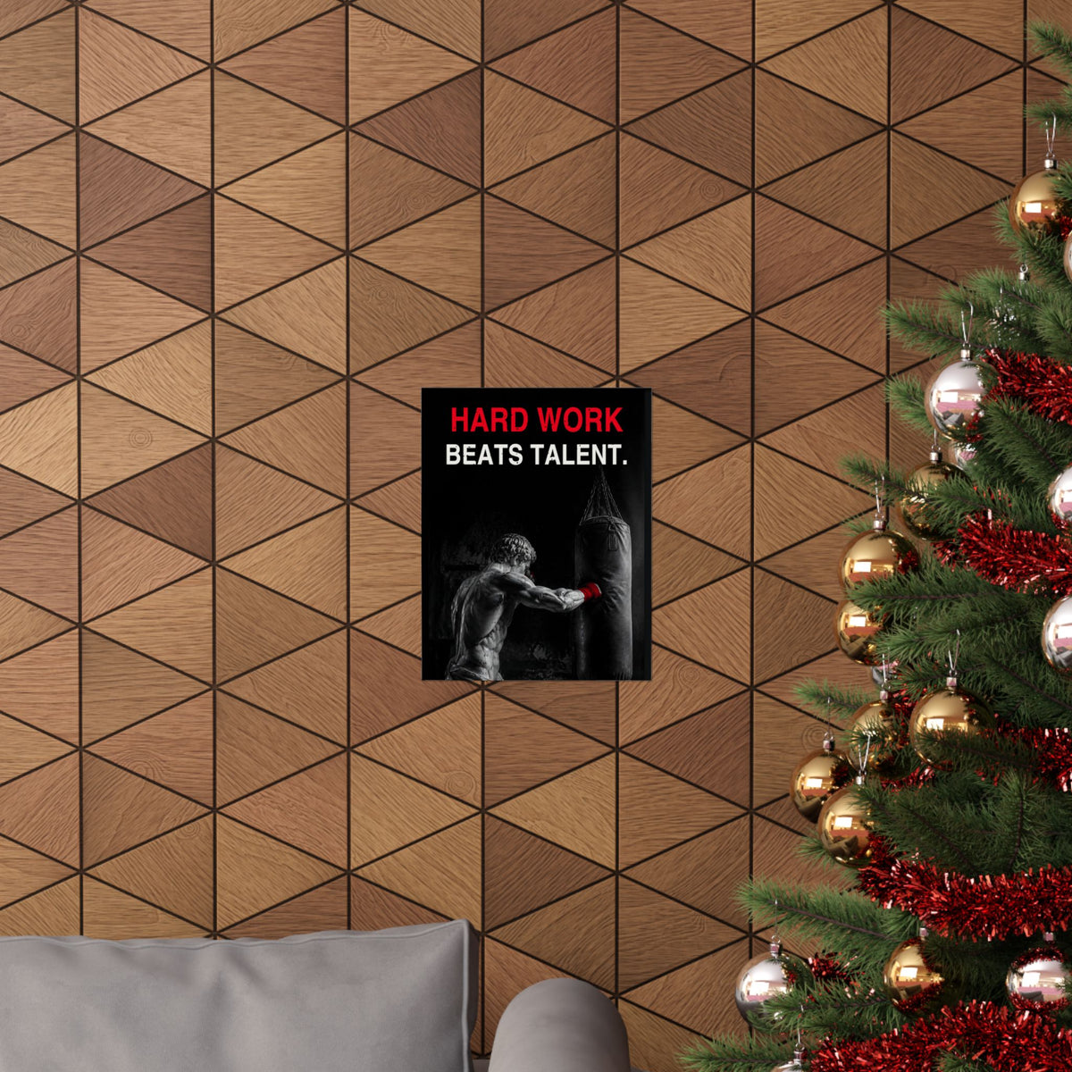 Hard Work Beats Talent - Boxing Wall Art | Matte Poster