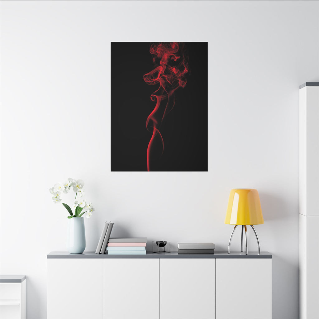 Red Smoke - Wall Art With Red Color | Canvas