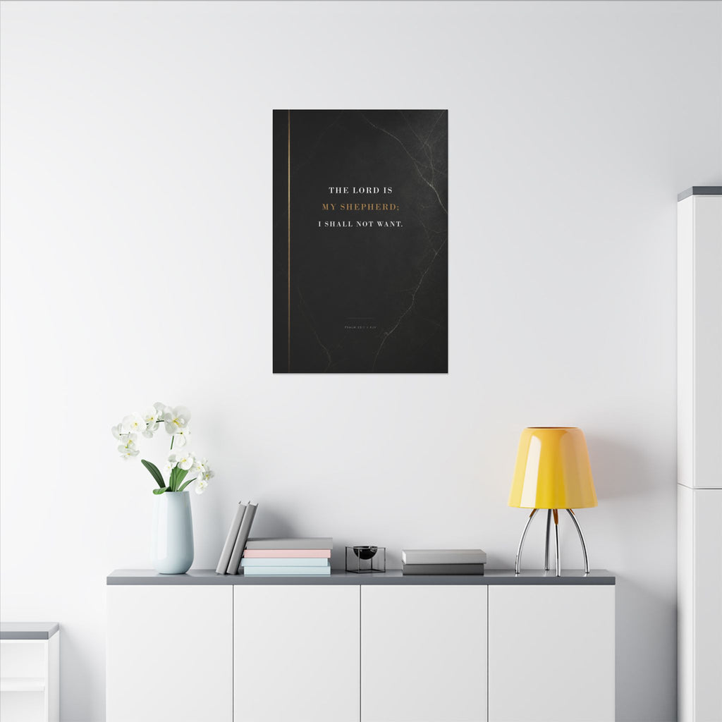 The Lord Is My Shepherd - Psalm 23 Scripture Wall Art | Canvas