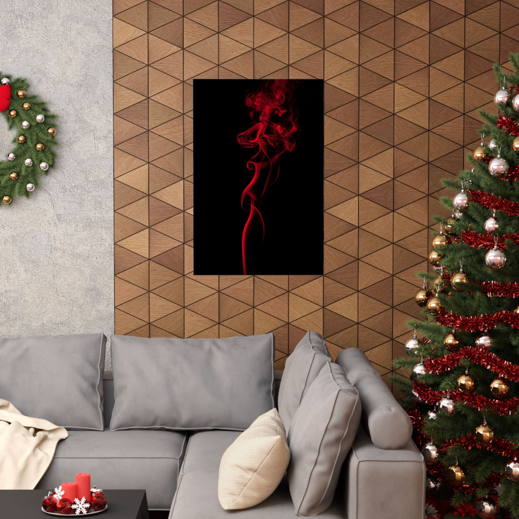 Red Smoke - Wall Art With Red Color | Matte Poster