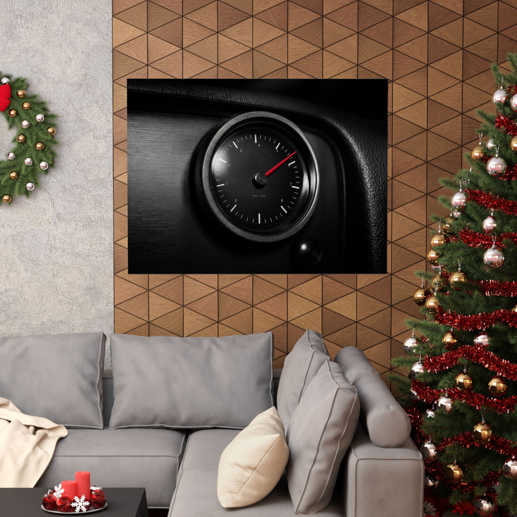 Redline Gauge - Tachometer Wall Art | Matte Poster (Landscape)