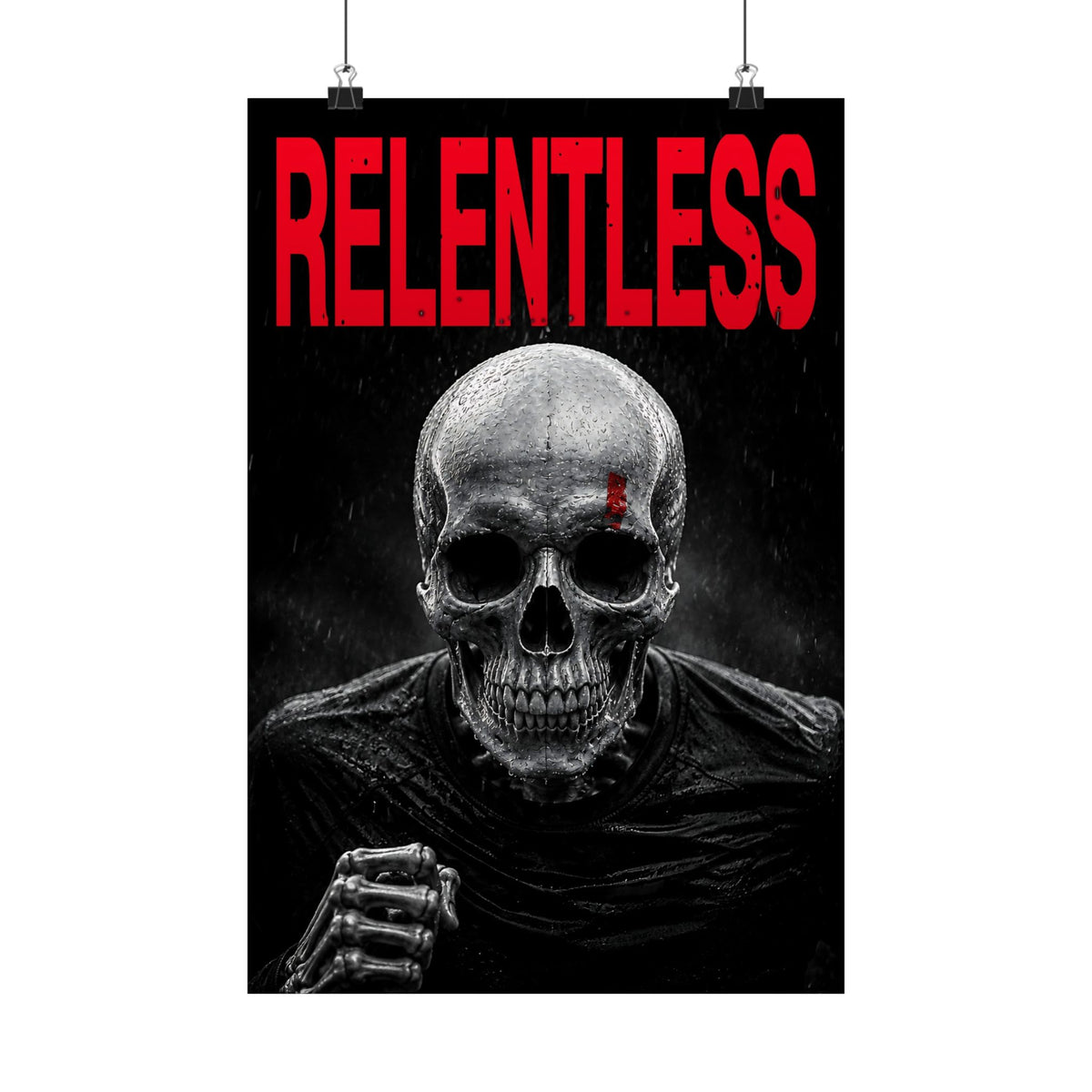 Relentless - Skull Wall Art | Matte Poster
