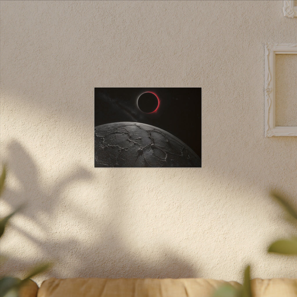 Red Eclipse - Moon Wall Art | Canvas (Landscape)
