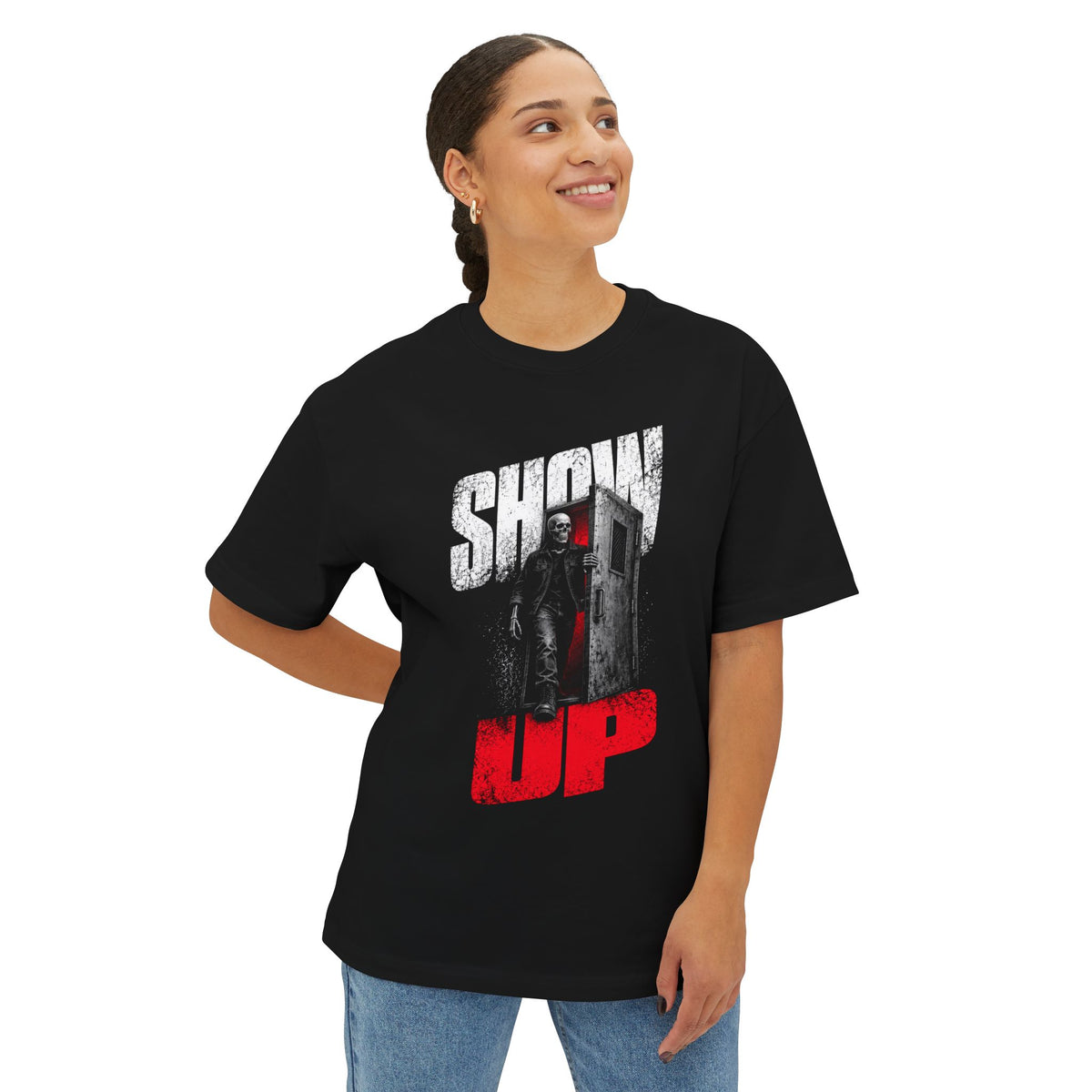 Show Up Anyway | Heavyweight Tee (Front + Back)