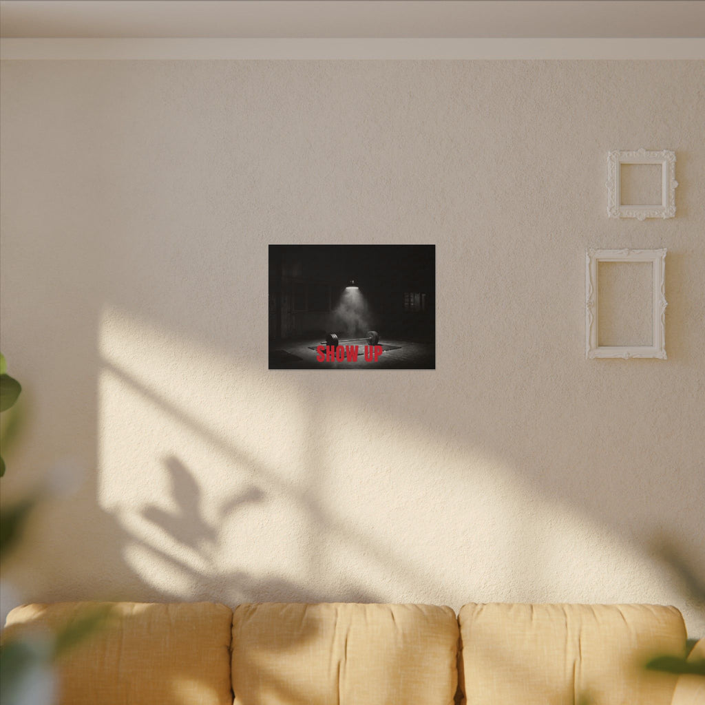 Show Up - Gym Wall Art | Canvas (Landscape)