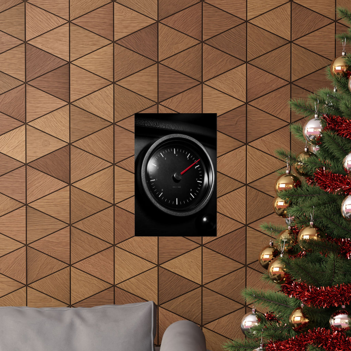 Redline Gauge - Tachometer Wall Art | Matte Poster
