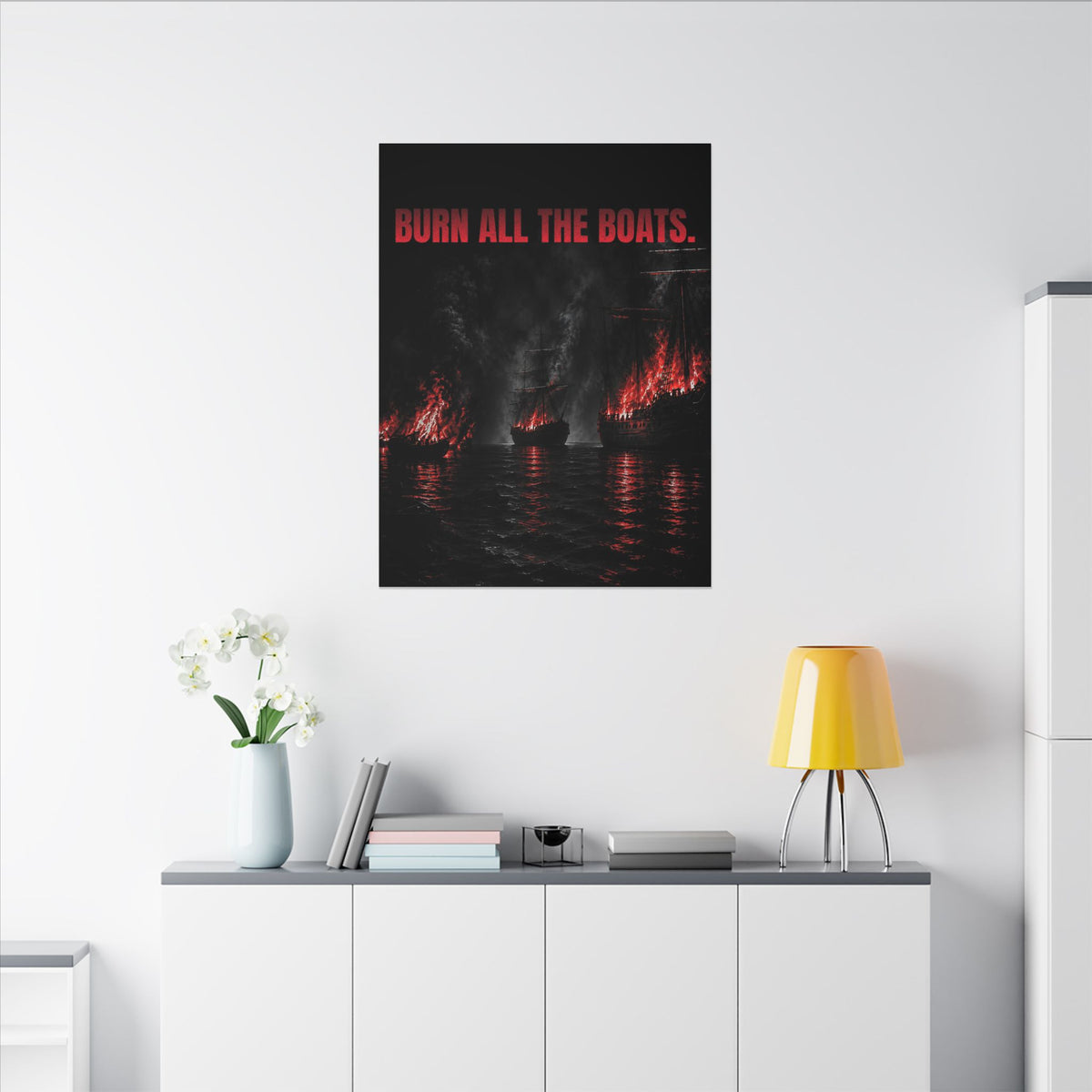 Burn All the Boats - Nautical Wall Art | Canvas