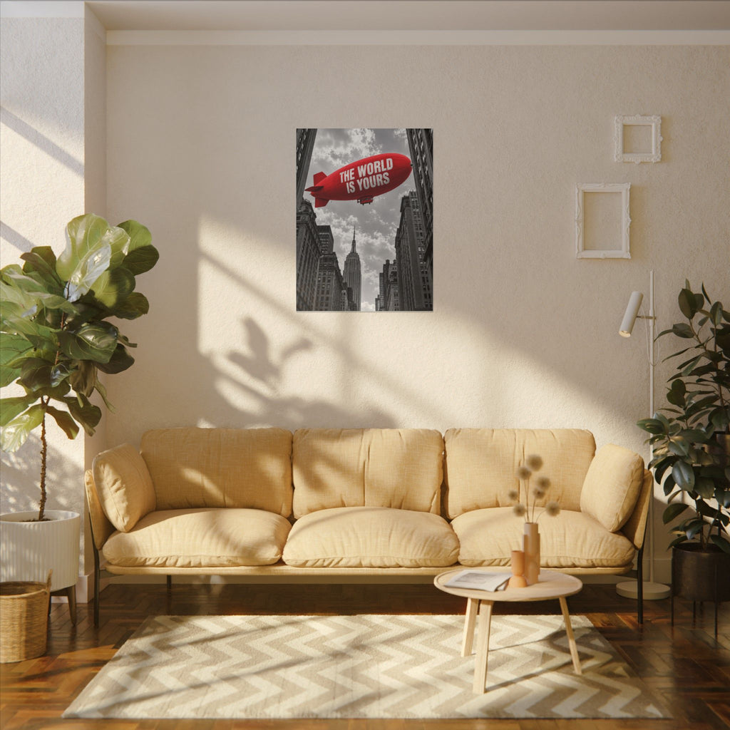 The World Is Yours Blimp - Office Wall Art | Canvas