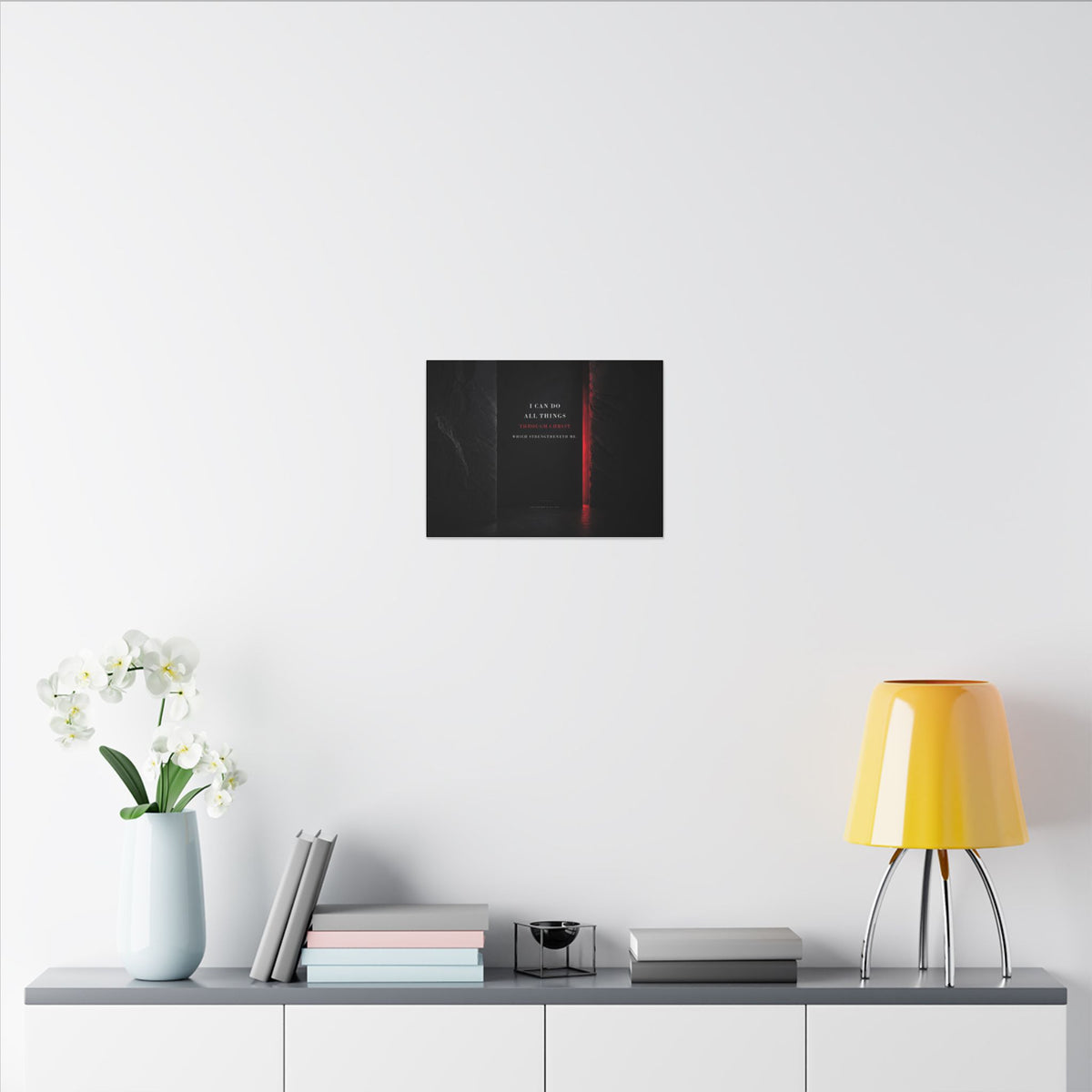 All Things Through Christ - Philippians 4:13 Scripture Wall Art | Canvas (Landscape)