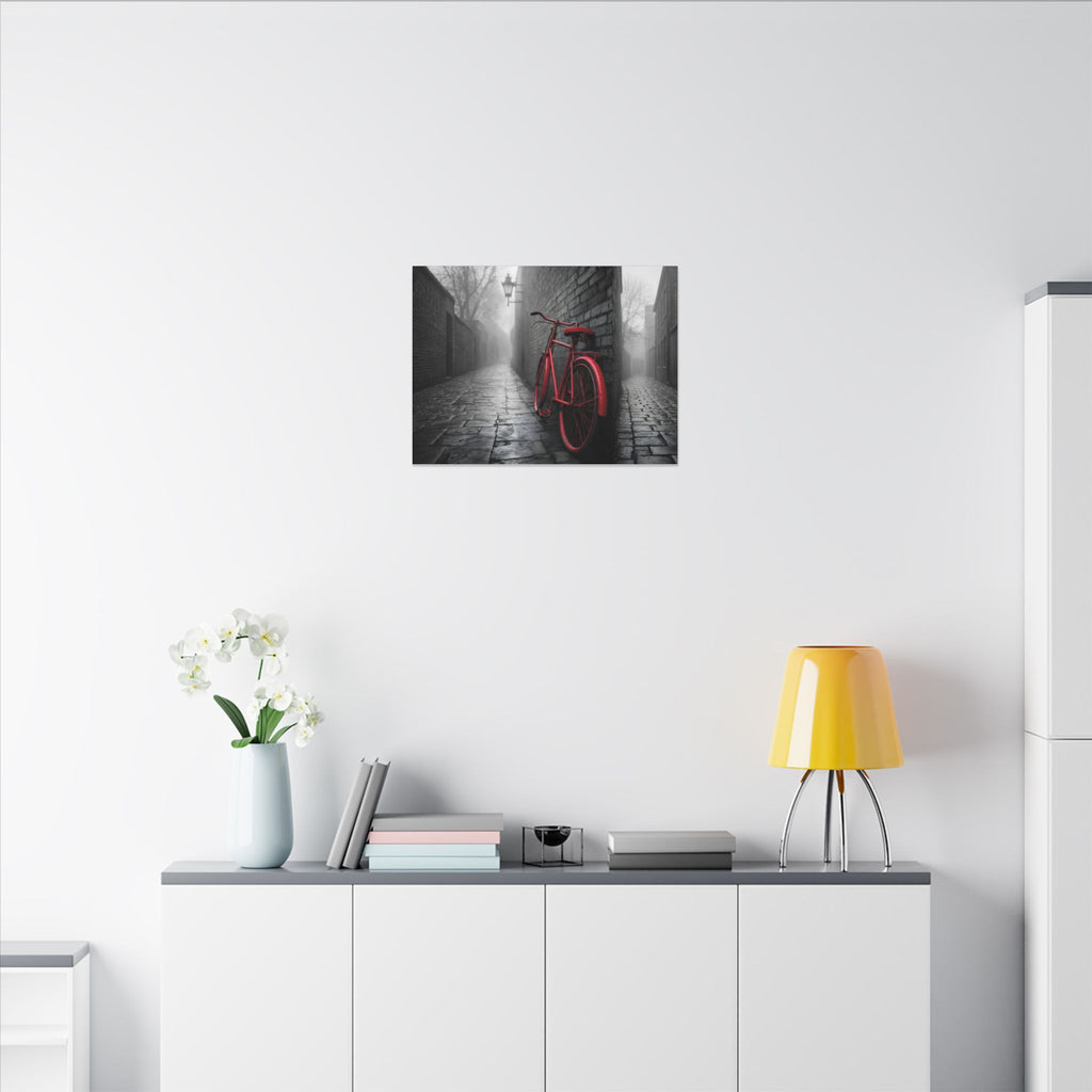 The Red Bicycle - Unique Office Wall Decor | Canvas (Landscape)