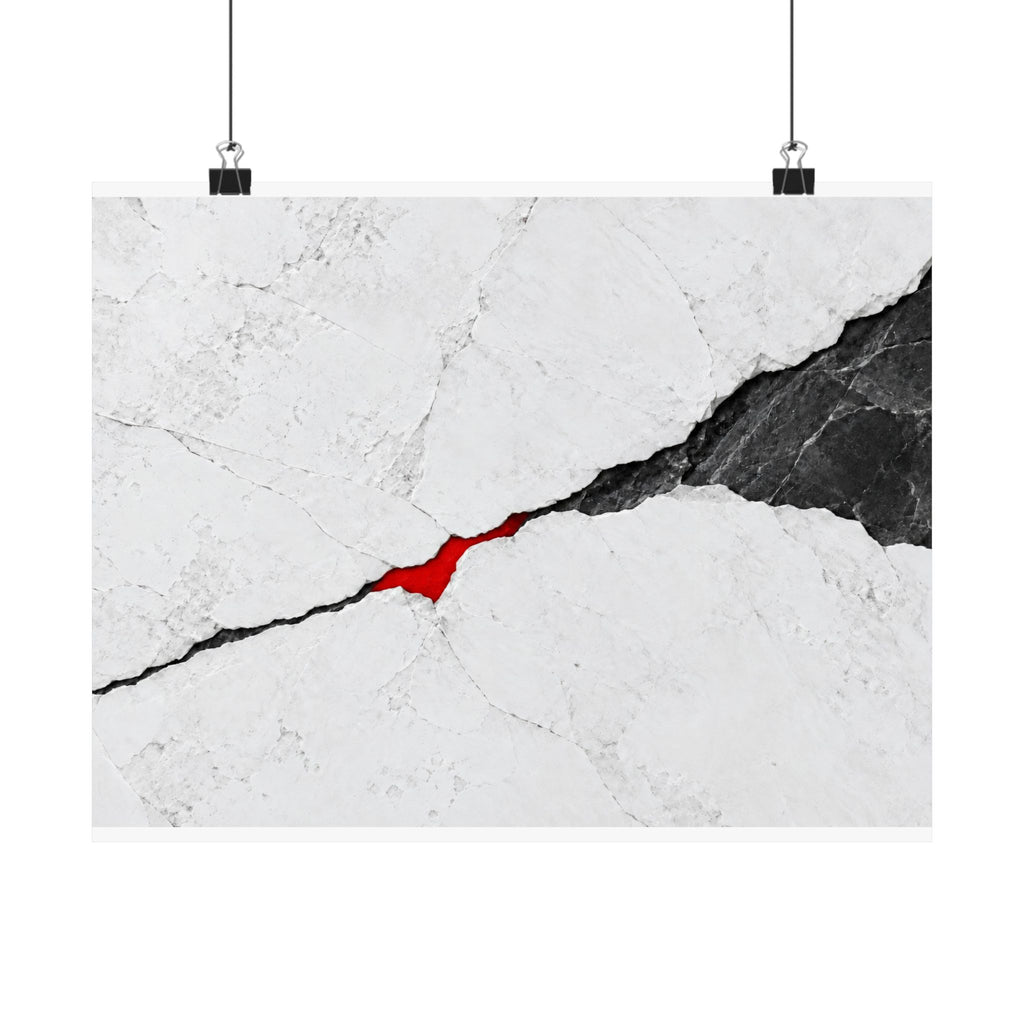 Porcelain Fault - Professional Office Wall Art | Matte Poster (Landscape)