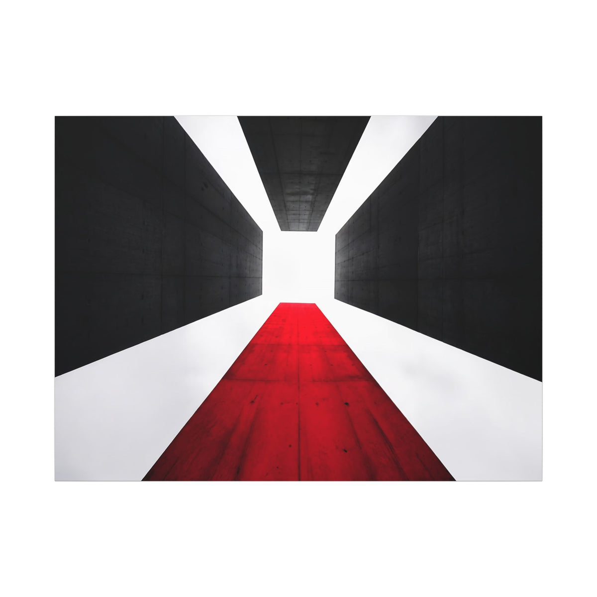 The Red Facade - Red Wall Decor | Canvas (Landscape)