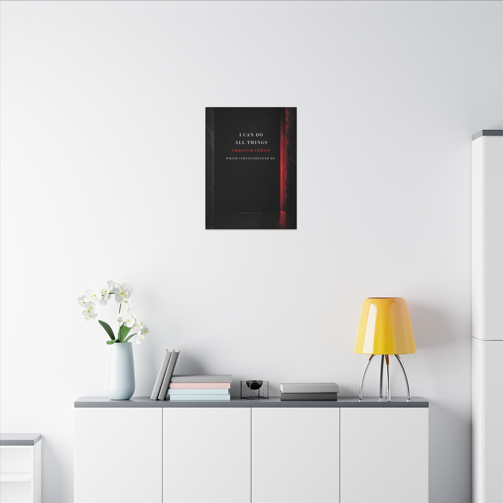 All Things Through Christ - Philippians 4:13 Scripture Wall Art | Canvas