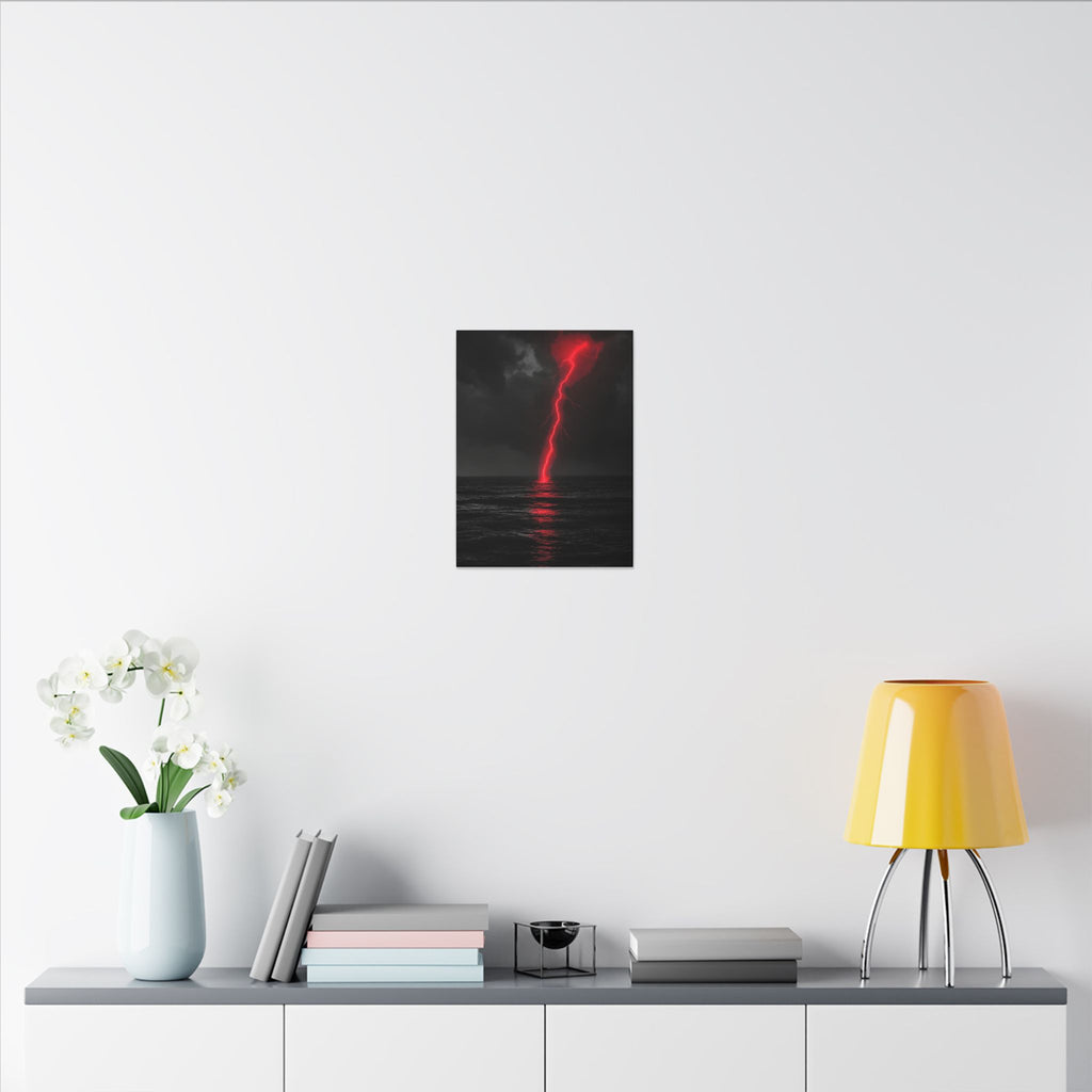 Red Strike - Red And Black Art | Canvas