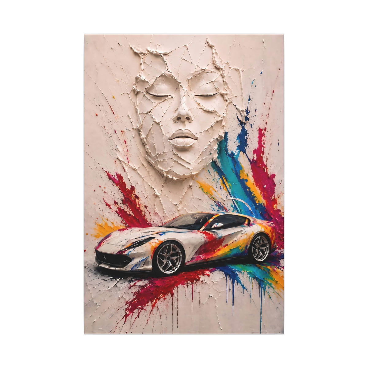 Full Throttle - Supercar Splash Art | Canvas