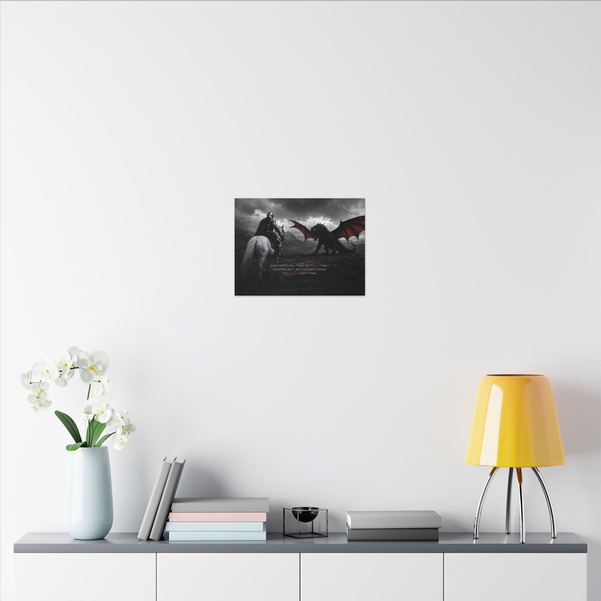 There Be Dragons - Man Cave Decor | Canvas (Landscape)