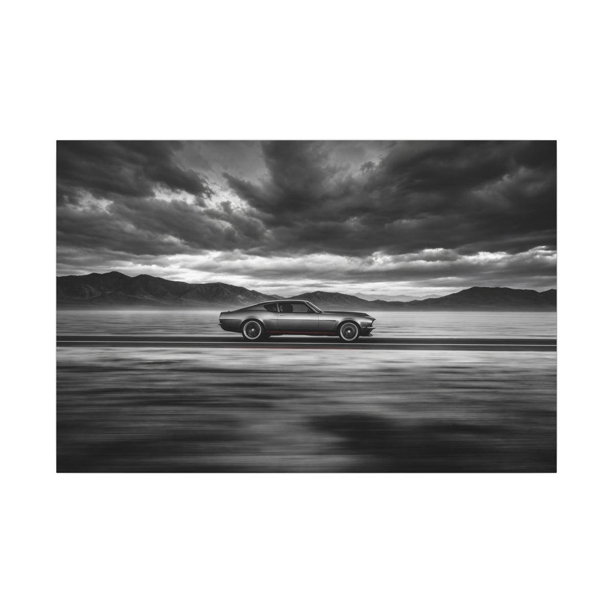 Open Road Velocity - Muscle Car Wall Art | Canvas (Landscape)