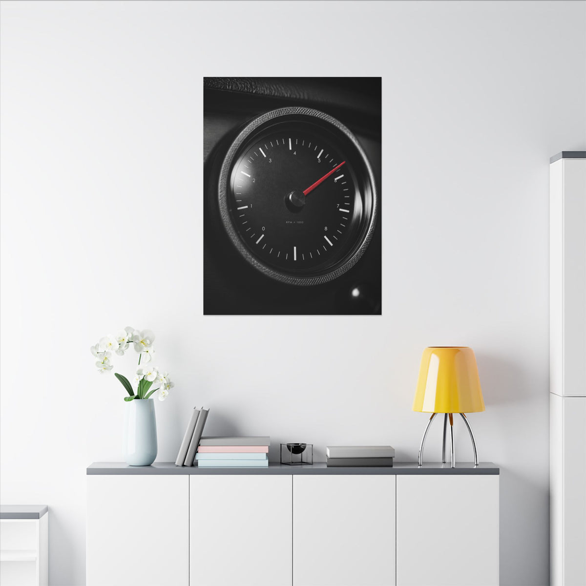 Redline Gauge - Tachometer Wall Art | Canvas