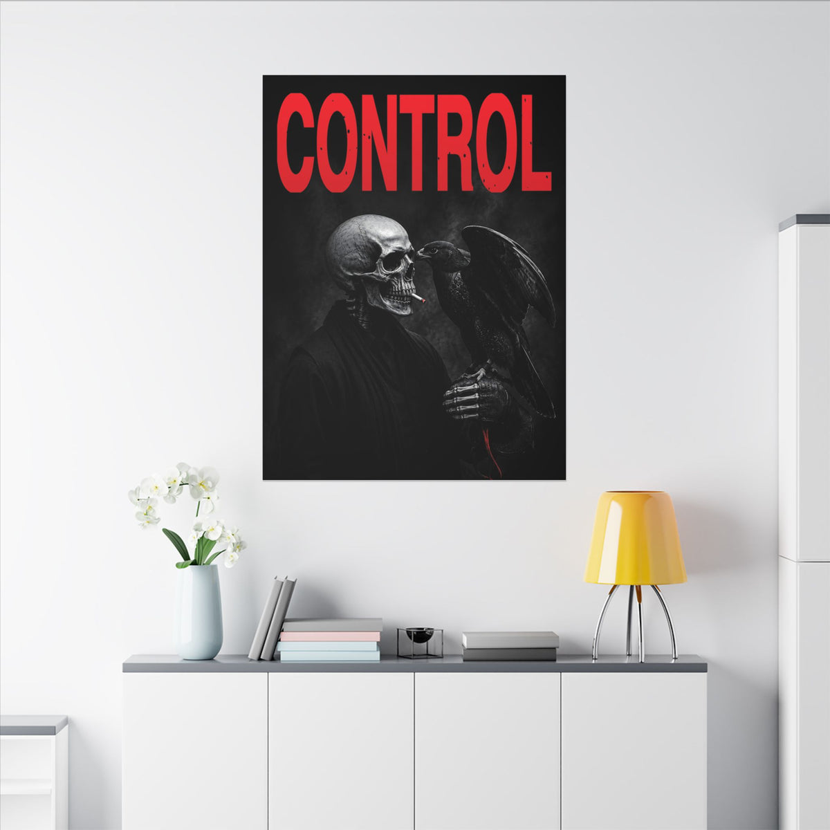 Control - Gothic Raven Artwork | Canvas