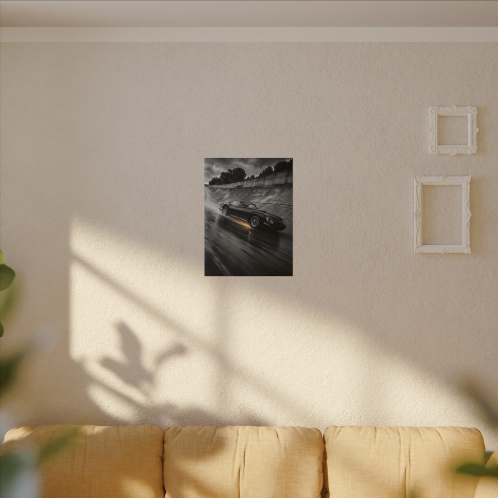 Banked in the Rain - Race Car Wall Art | Canvas