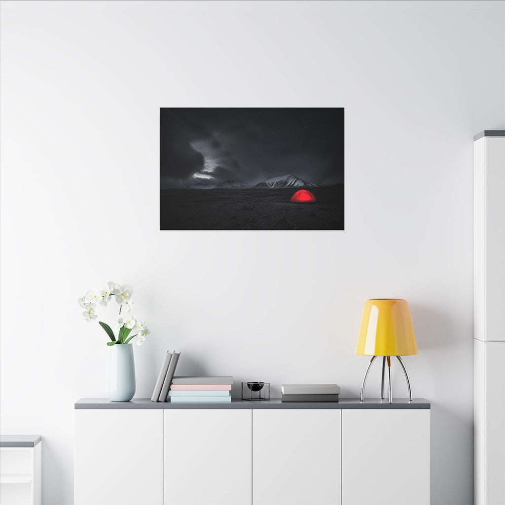Red Tent - Wall Art Above Bed | Canvas (Landscape)