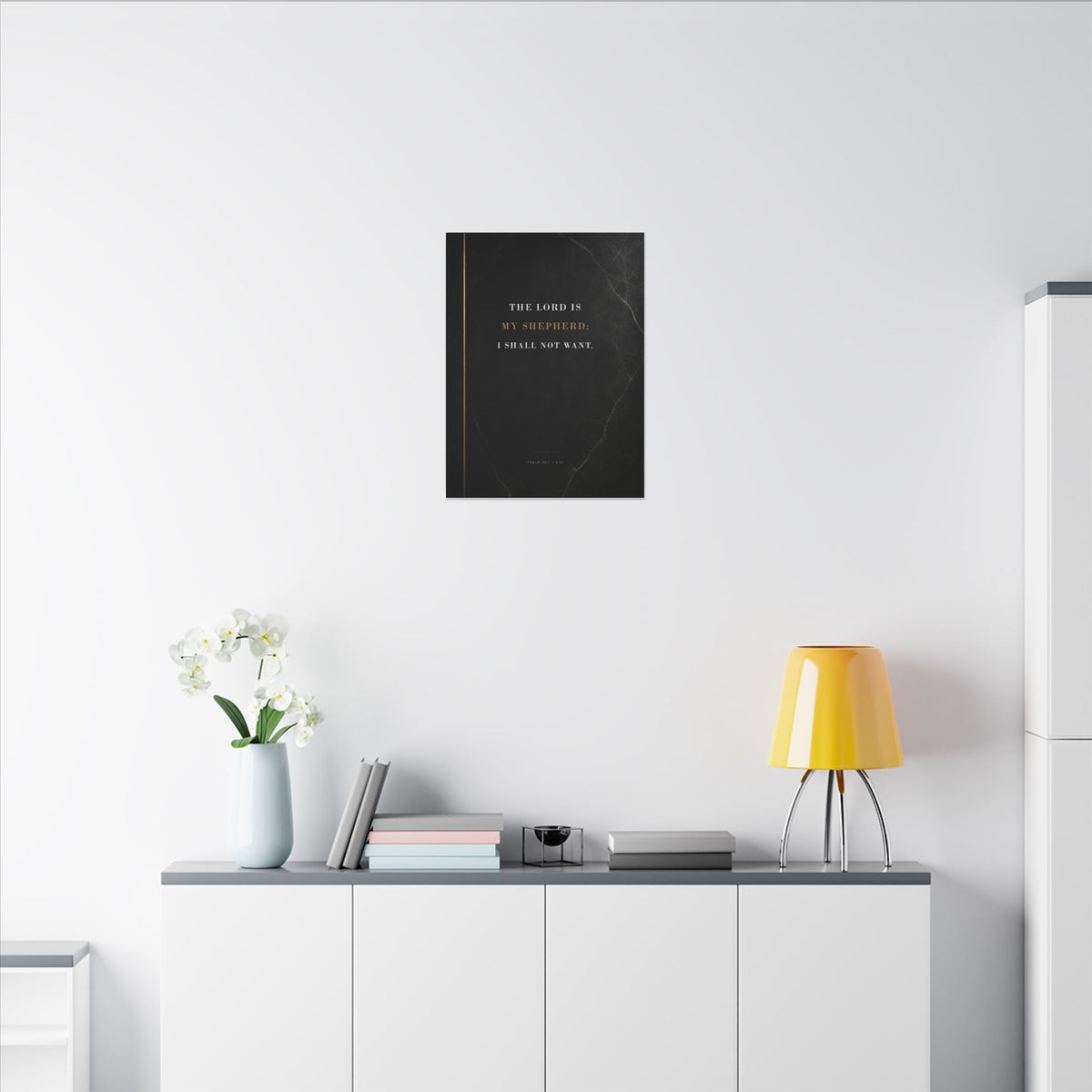 The Lord Is My Shepherd - Psalm 23 Scripture Wall Art | Canvas