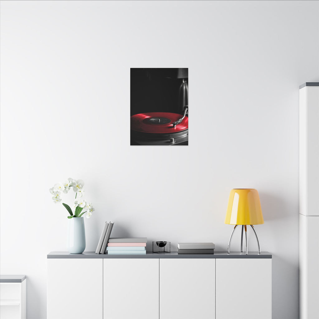 Red Vinyl - Mens Office Wall Art | Canvas