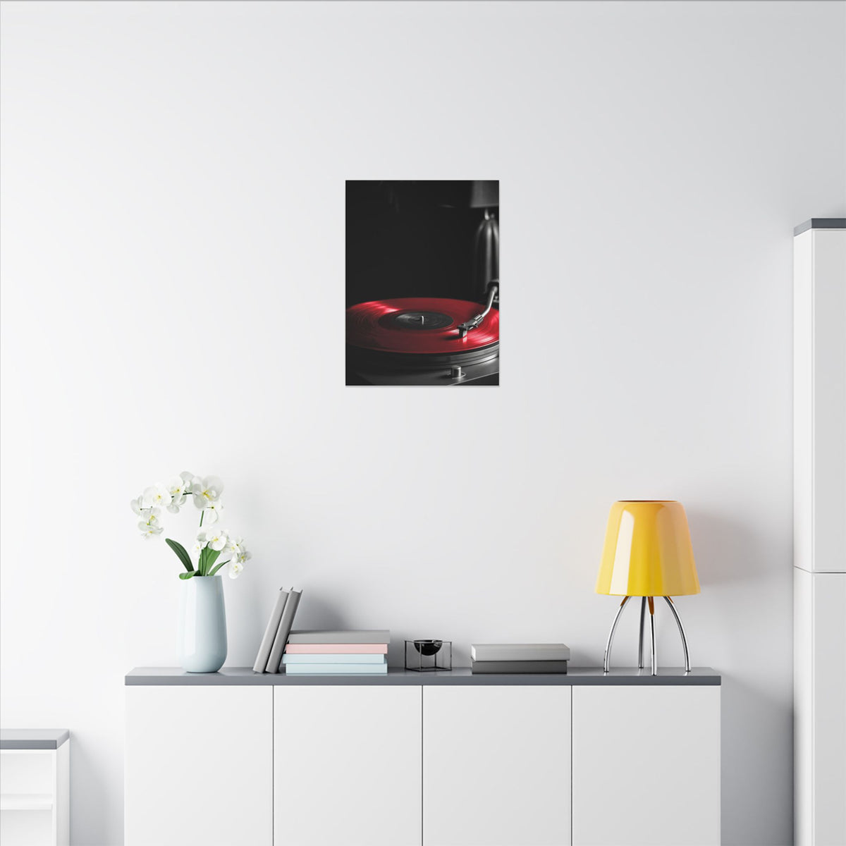 Red Vinyl - Mens Office Wall Art | Canvas