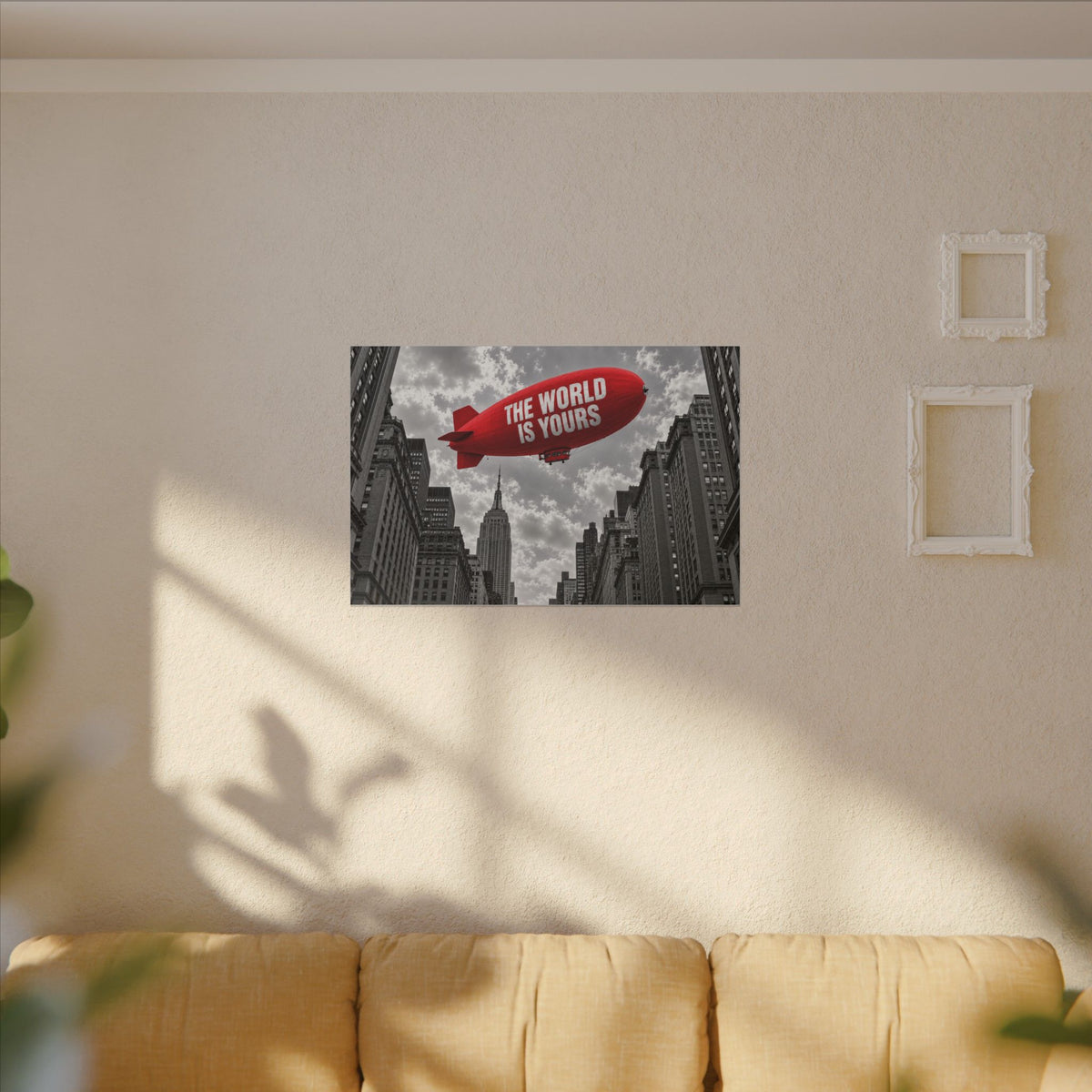 The World Is Yours Blimp - Office Wall Art | Canvas (Landscape)