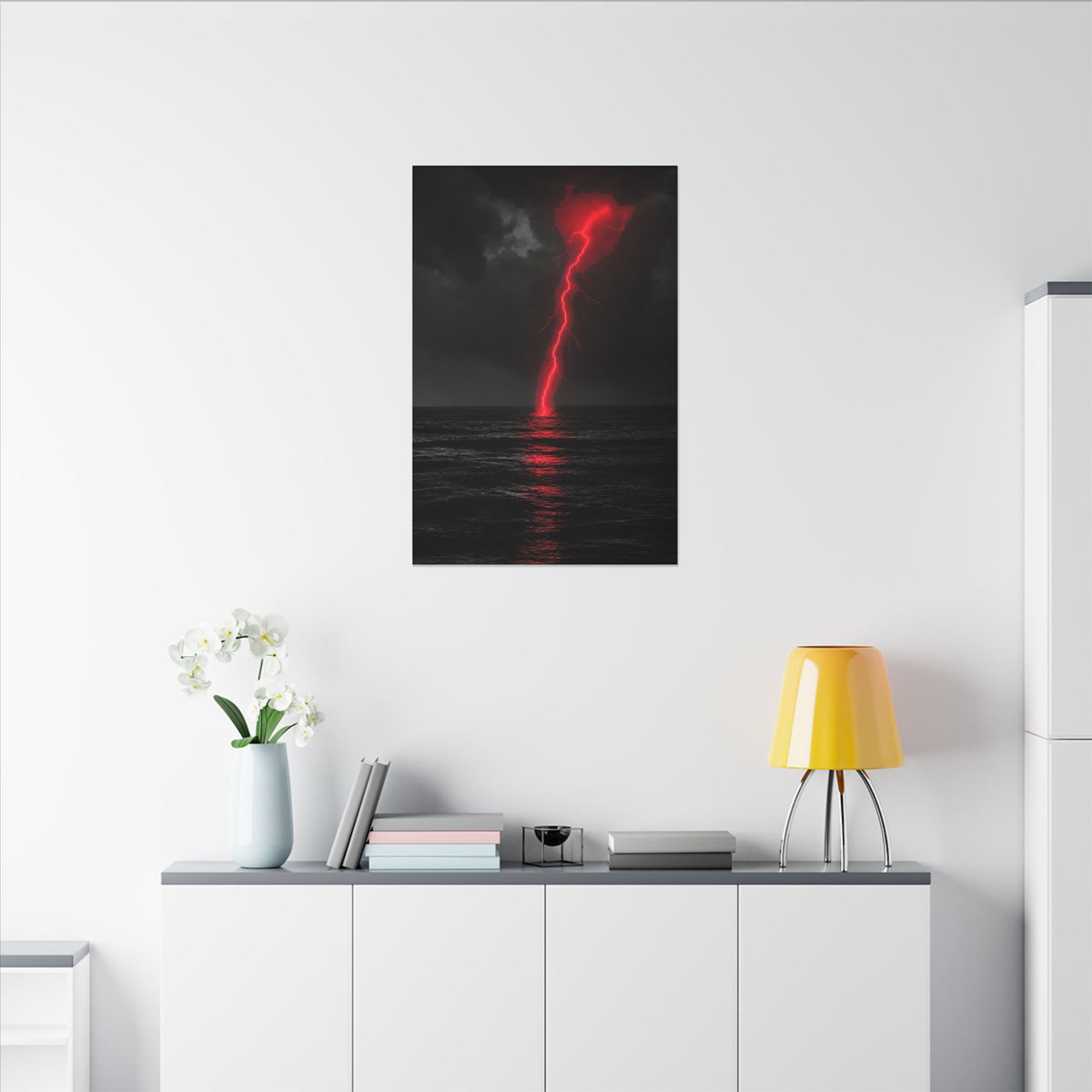 Red Strike - Red And Black Art | Canvas