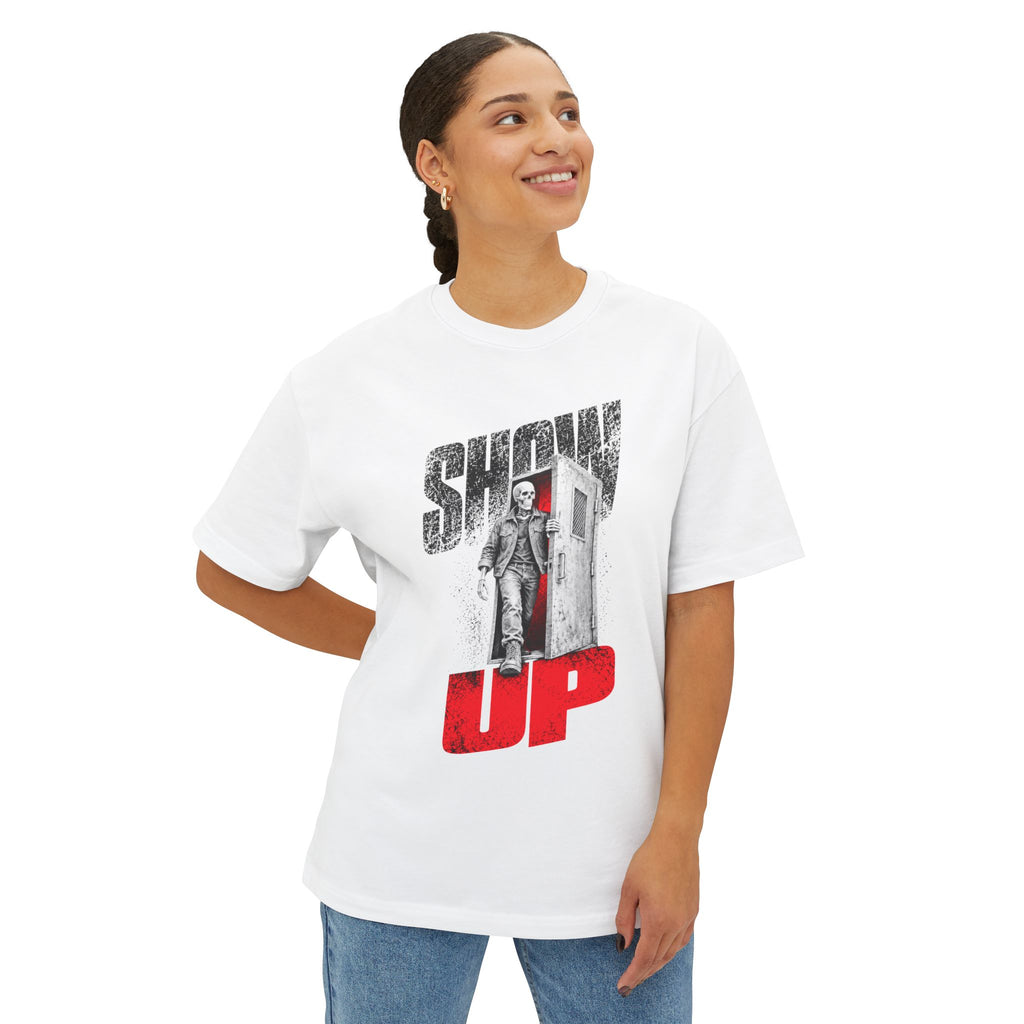 Show Up Anyway | Heavyweight Tee (Front + Back)