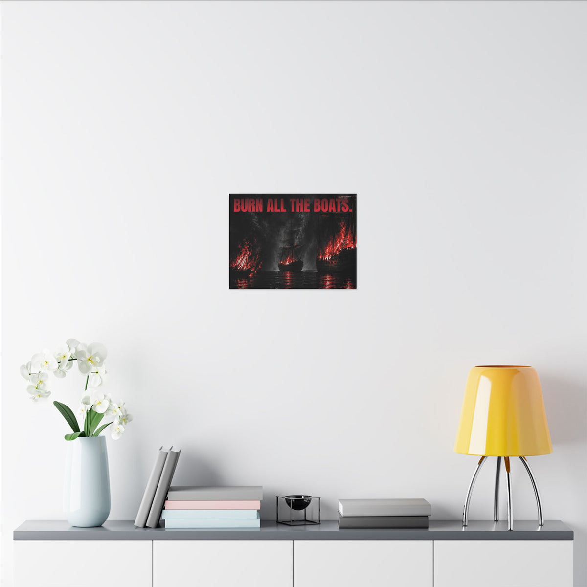 Burn All the Boats - Nautical Wall Art | Canvas (Landscape)