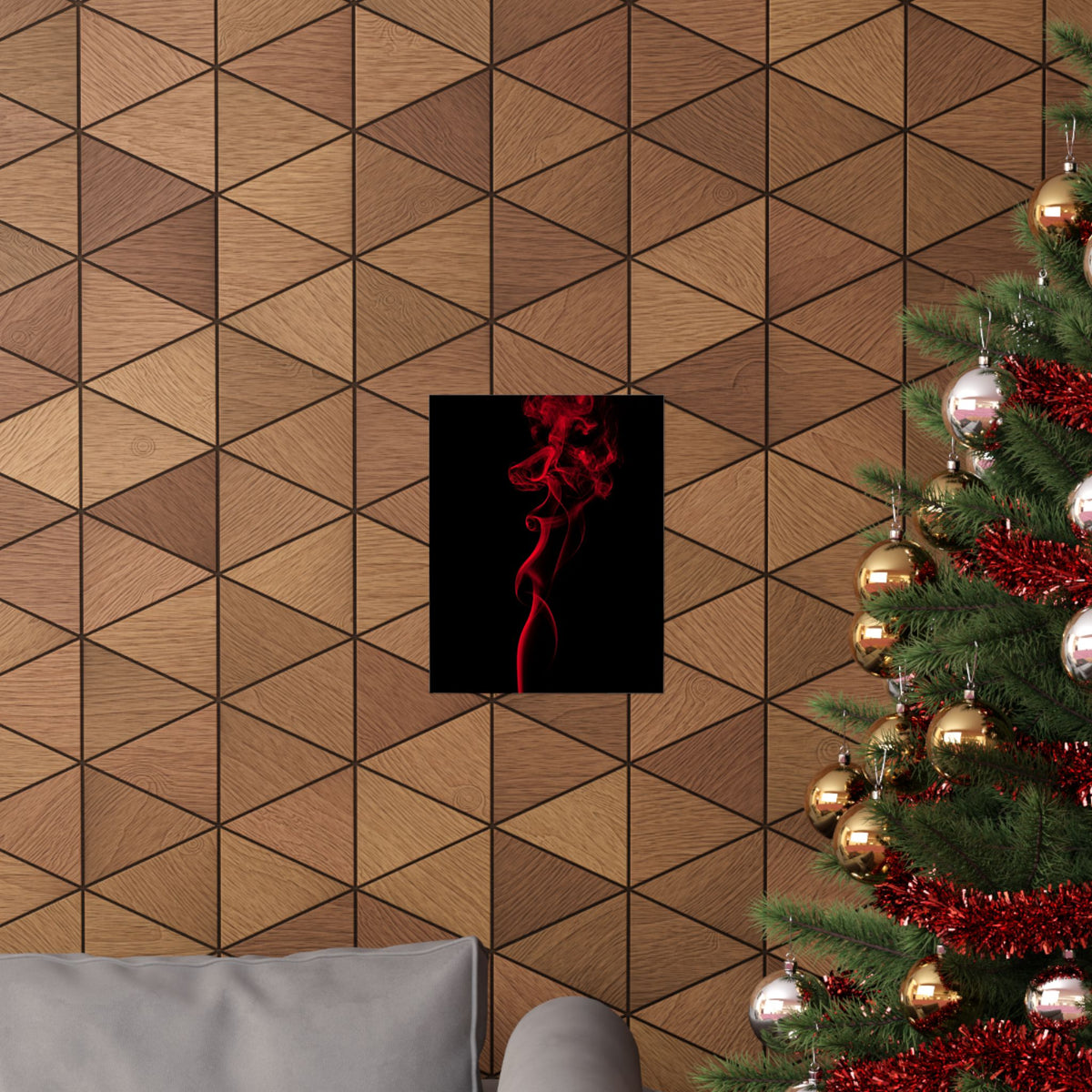 Red Smoke - Wall Art With Red Color | Matte Poster