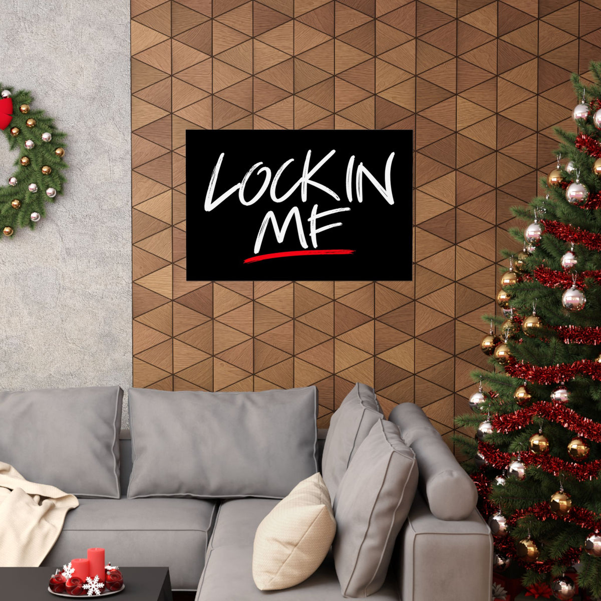 Lock In - Motivational Wall Art | Matte Poster (Landscape)