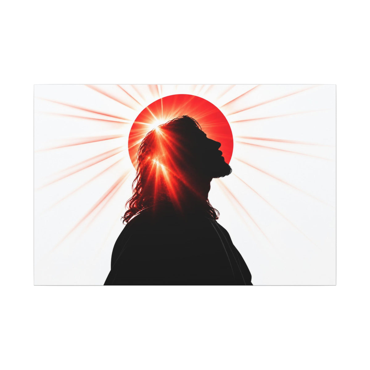 Jesus Silhouette - Christian Wall Art | Canvas (Landscape)