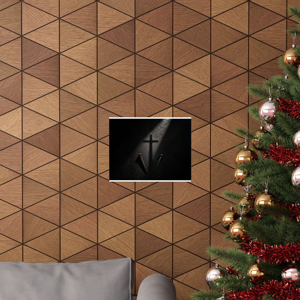 Nails and Shadow - Christian Wall Art | Matte Poster (Landscape)