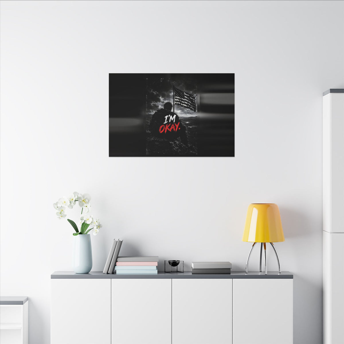 I'm Okay - Man Cave Wall Art | Canvas (Landscape)
