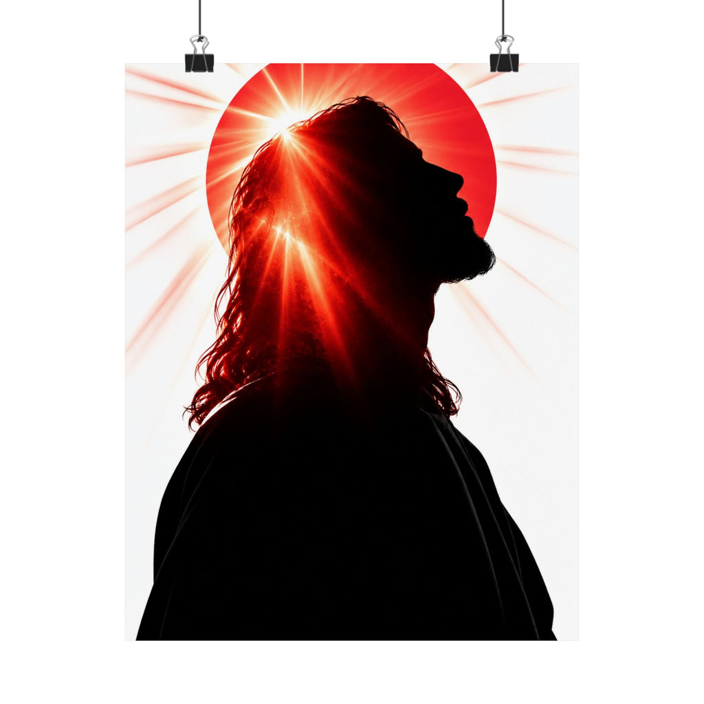 Jesus Silhouette - Christian Wall Art | Matte Poster