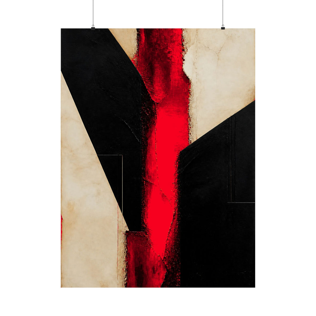 Controlled Fire - Red Wall Decor | Matte Poster