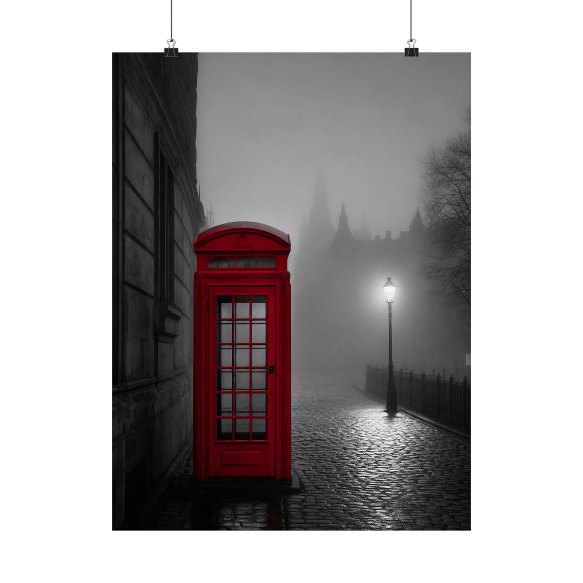 The Red Booth - Unique Office Art | Matte Poster