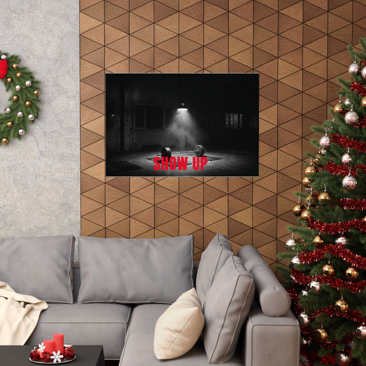 Show Up - Gym Wall Art | Matte Poster (Landscape)