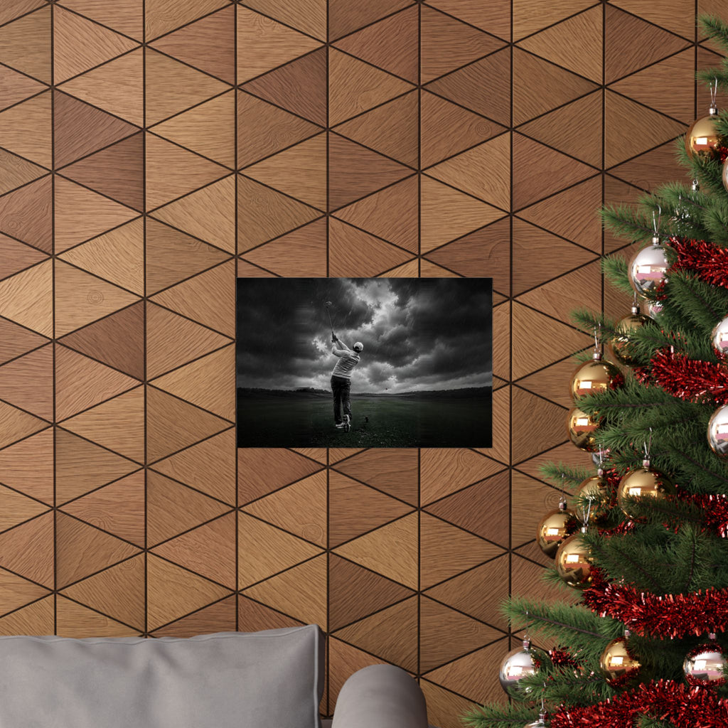 Storm Round - Golf Wall Art | Matte Poster (Landscape)