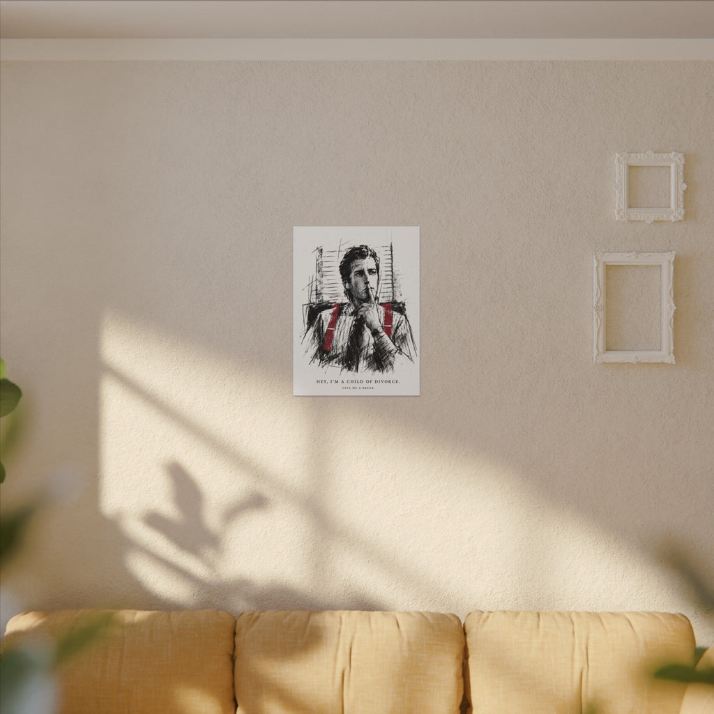 Child of Divorce Sketch - Dark Office Wall Art | Canvas