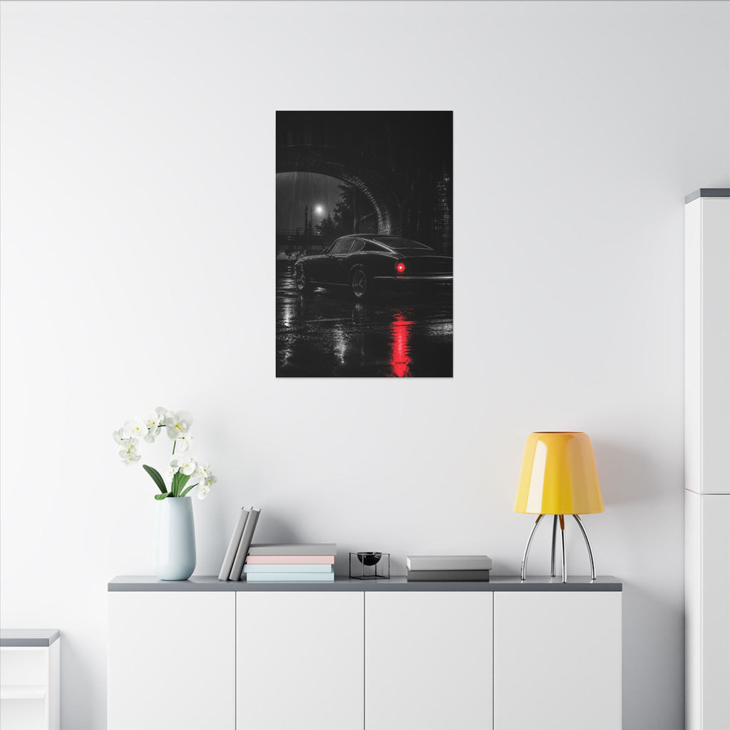 Red Tail Night - Classic Car Wall Art | Canvas