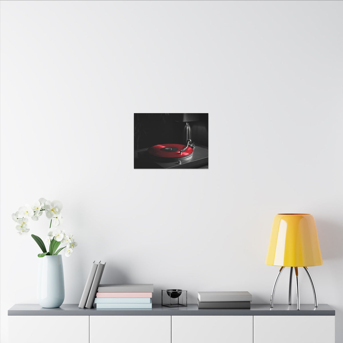 Red Vinyl - Mens Office Wall Art | Canvas (Landscape)