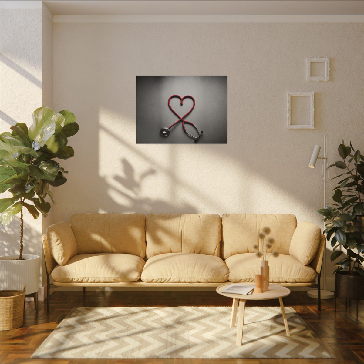 The Stethoscope Heart - Doctor's Office Wall Art | Canvas (Landscape)