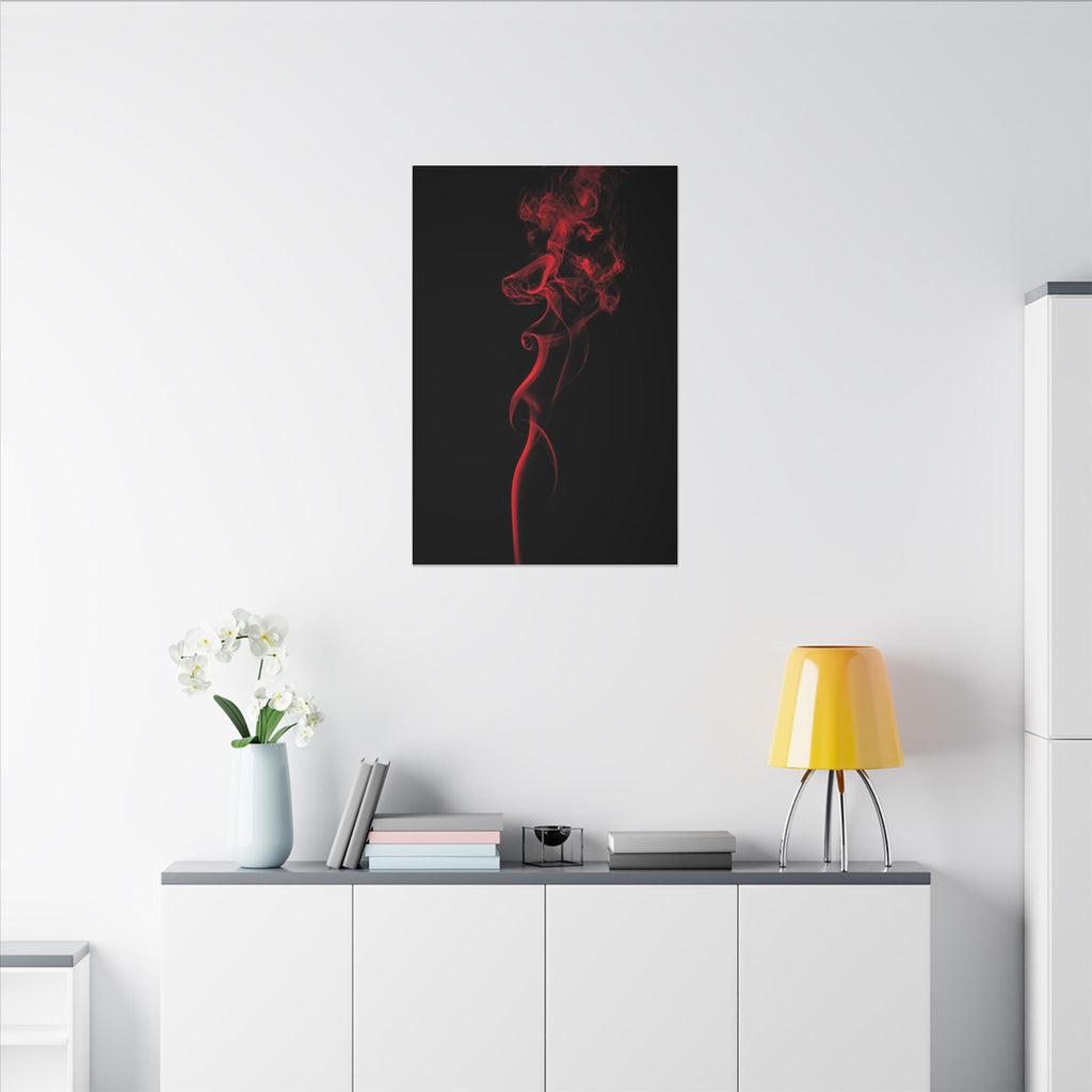 Red Smoke - Wall Art With Red Color | Canvas